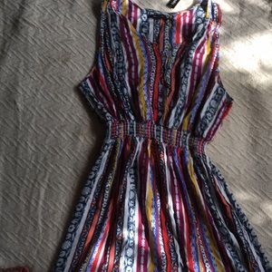 NWT ladies long leg splits multi colored dress 2X